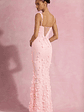 Embellished Fishtail Corset Gown in Pink - thumbnail 6