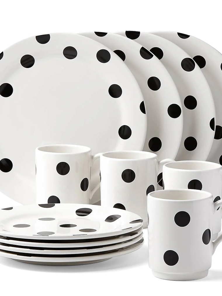Deco Dot 12-Piece Dinnerware Set 2