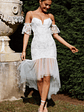 Dreamy Removable Sleeve Sequin Dress White - thumbnail 7