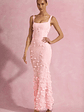 Embellished Fishtail Corset Gown in Pink - thumbnail 7