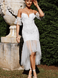 Dreamy Removable Sleeve Sequin Dress White - thumbnail 8
