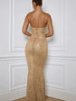 Embellished Fishtail Maxi Dress in Gold - thumbnail 2