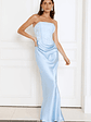 Dressed To Dazzle Strapless Satin Maxi Dress - thumbnail 6