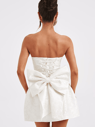 Elenora Mini Dress - BLUSH/IVORY