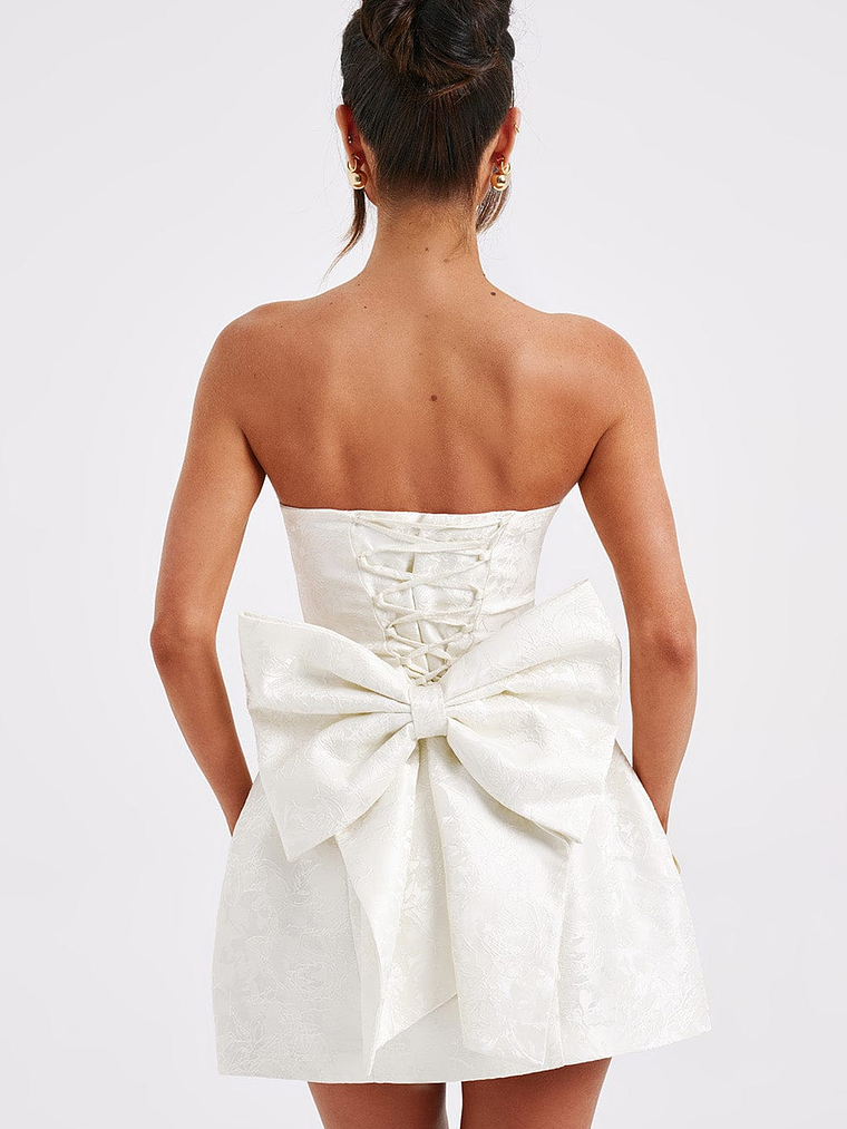 Elenora Mini Dress - BLUSH/IVORY 1