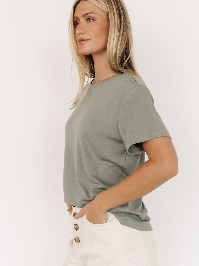 Elliot Relaxed Tee | Sage 2
