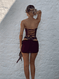 Desiree Mini Dress Burgundy - thumbnail 6