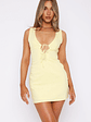 Dedicated To You Mini Dress Lemon - thumbnail 2