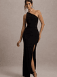 Dressing Up | Black One Shoulder Maxi Dress With Open Back Detail - thumbnail 4