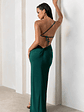 Dressing Up | Bottle Green One Shoulder Maxi Dress With Open Back Detail - thumbnail 1