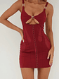 Dominate Mini Dress Burgundy - thumbnail 8