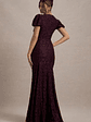 Elestria | Port Lace V-Neck Puff-Sleeve Maxi Dress - thumbnail 2