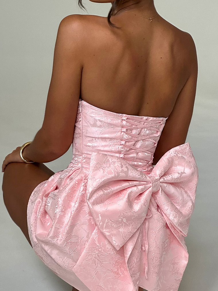 Elenora Mini Dress - BLUSH/IVORY 8