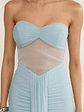 Elma Bandeau Sheer Shimmer Maxi Dress Ice Blue - thumbnail 2