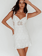Deep Thoughts Lace Mini Dress White - thumbnail 1