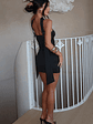 Eden Strapless Mini Dress - Black - thumbnail 5
