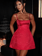 Emma Mini Dress - Red - thumbnail 1