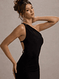 Dressing Up | Black One Shoulder Maxi Dress With Open Back Detail - thumbnail 10