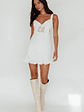Deep Thoughts Lace Mini Dress White - thumbnail 4
