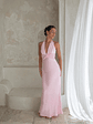 Destinations Halter Maxi Dress Pink - thumbnail 1