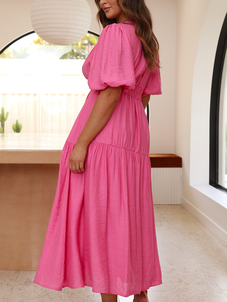 Erin Midi Dress - Pink 4