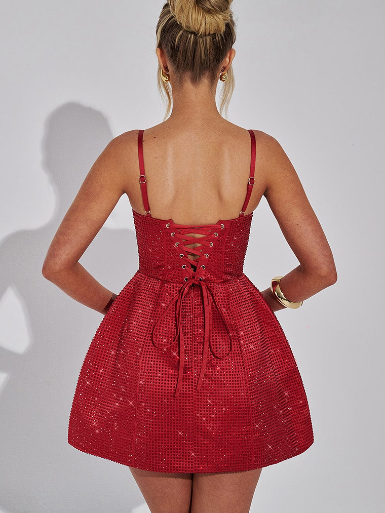 Emma Mini Dress - Red 5