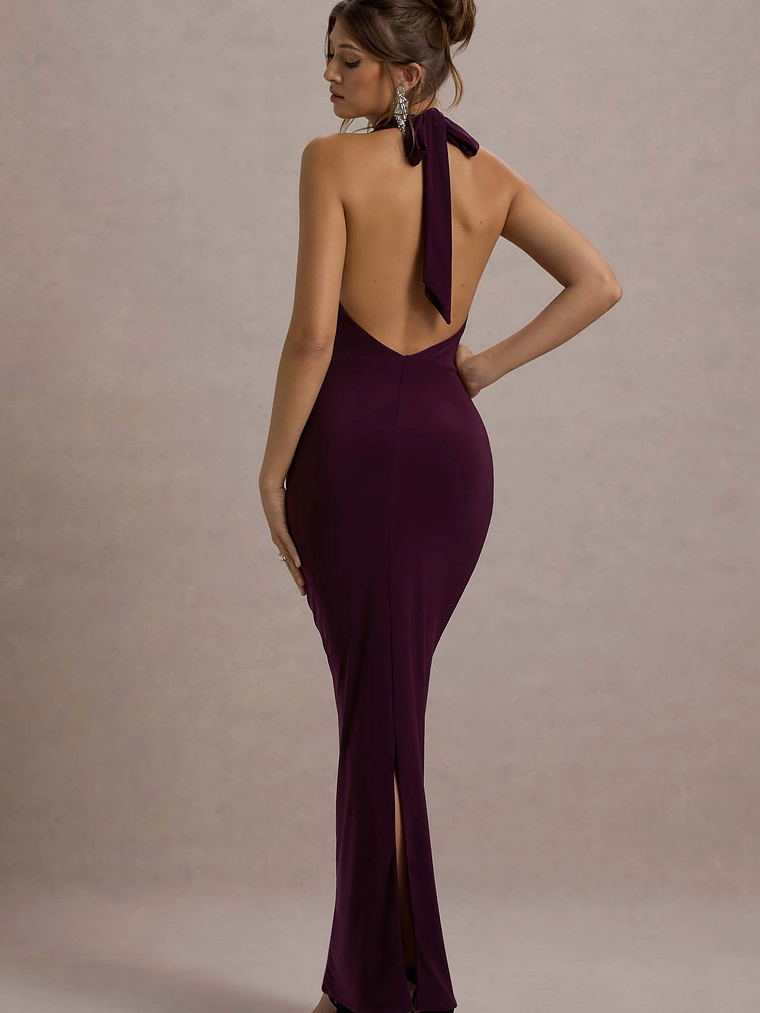 Edessa | Port Plunge-Neck Maxi Dress 2