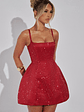 Emma Mini Dress - Red - thumbnail 6