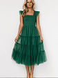 Emma Smocked Tulle Dress | Emerald - thumbnail 6