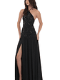 Drop Waist Sequin Maxi Dress in Black - thumbnail 3
