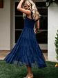 Emma Smocked Tulle Dress | Navy - thumbnail 3