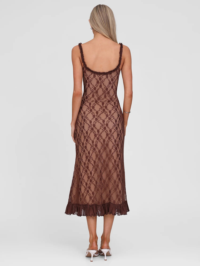Deja Dress - Brown Lace 6