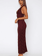 Destiny Lace Maxi Dress Burgundy - thumbnail 3