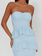 Dulce Dreams Sweetheart Neckline Frill Maxi Dress Blue - thumbnail 3