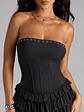 Edgy Allure Corset Drop Waist Romper - thumbnail 5