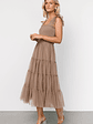 Emma Smocked Tulle Dress | Taupe - thumbnail 3