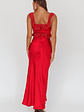 Escapade Lace Trim Maxi Dress Cherry - thumbnail 2