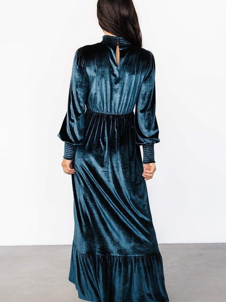 Elodie Velvet Maxi Dress | Jade 4