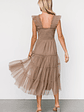Emma Smocked Tulle Dress | Taupe - thumbnail 5