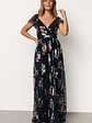 Devany Maxi Dress | Navy Multi - thumbnail 1