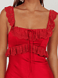 Escapade Lace Trim Maxi Dress Cherry - thumbnail 3