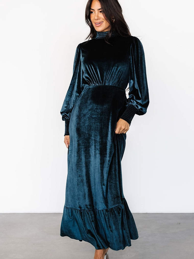 Elodie Velvet Maxi Dress | Jade 5