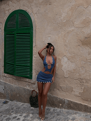 Esla Dress Steele Blue