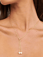 Esme Pearl Drop Necklace Gold - thumbnail 1