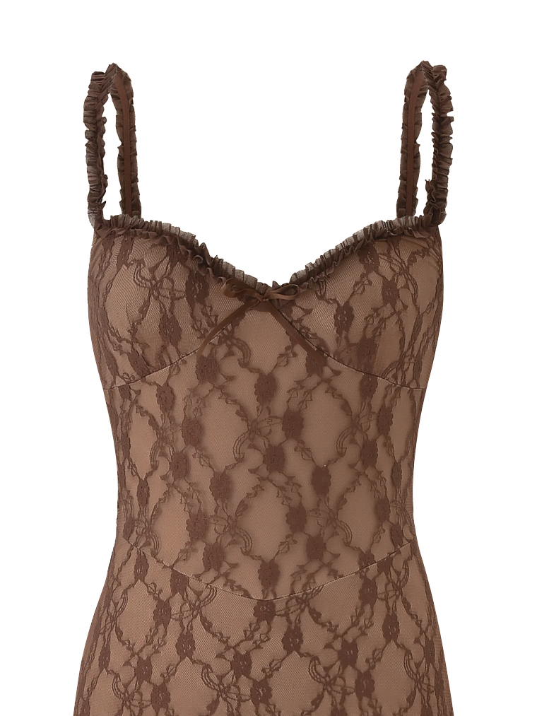Deja Dress - Brown Lace 9