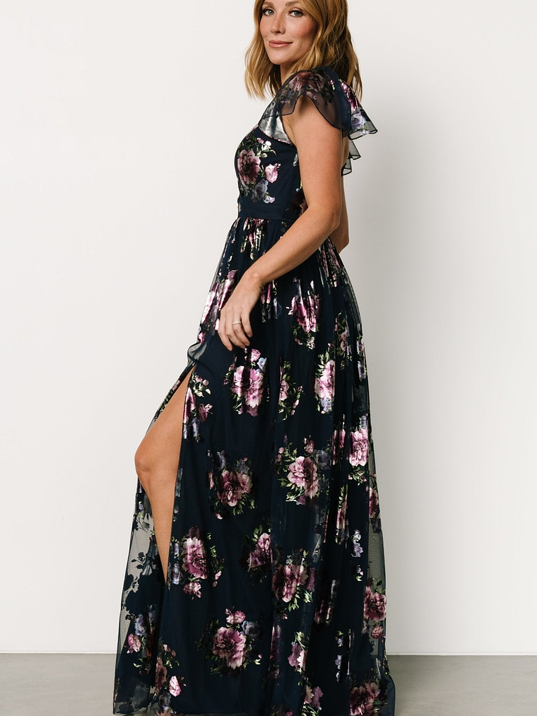 Devany Maxi Dress | Navy Multi 3