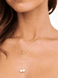 Esme Pearl Drop Necklace Gold - thumbnail 3