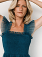 Emma Smocked Tulle Dress | Teal - thumbnail 5