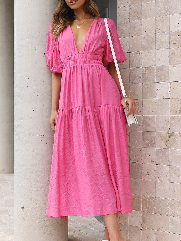 Erin Midi Dress - Pink 15
