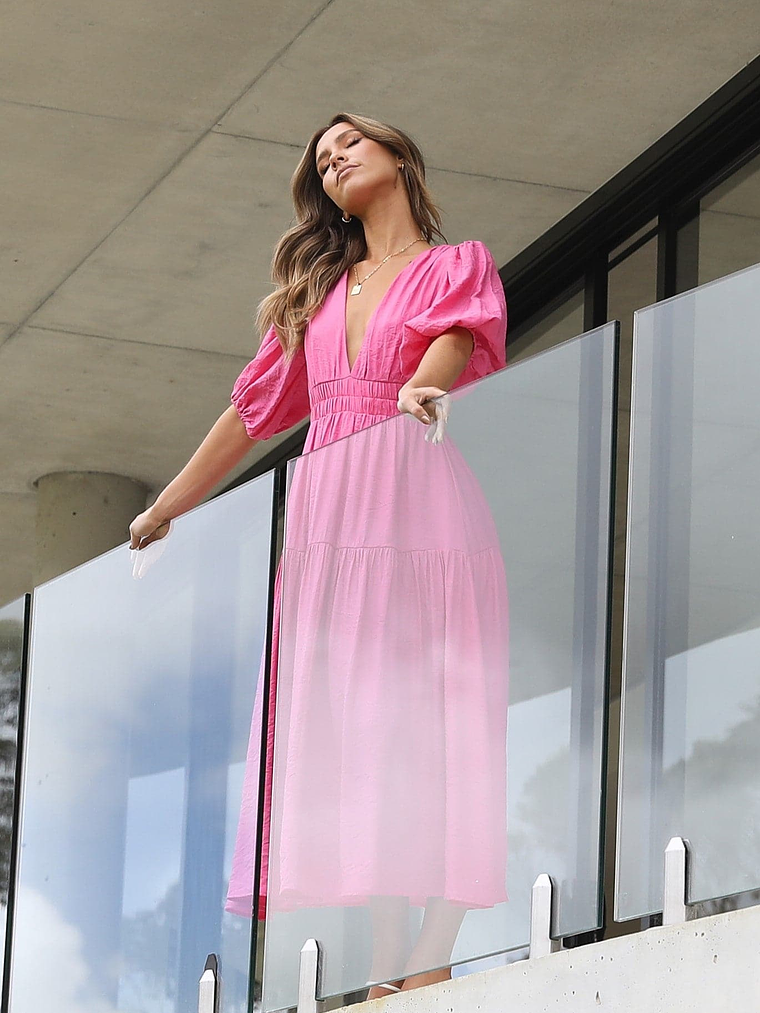 Erin Midi Dress - Pink 16